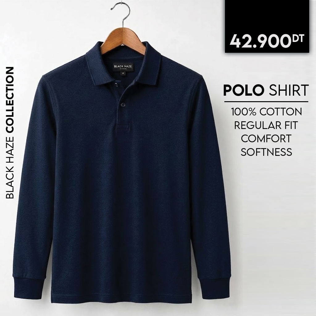 Polo Manche Longue Maille Piquée By BLACK HAZE