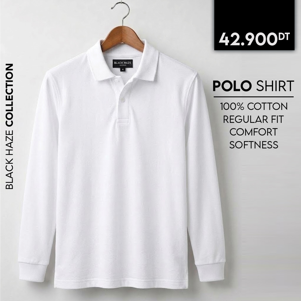 Polo Manche Longue Maille Piquée By BLACK HAZE